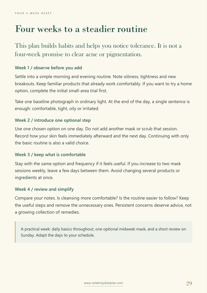 A real sample planning page from the guide
